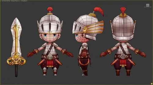 收集的一些不错的3d三视图中古奇幻重甲1百度网盘