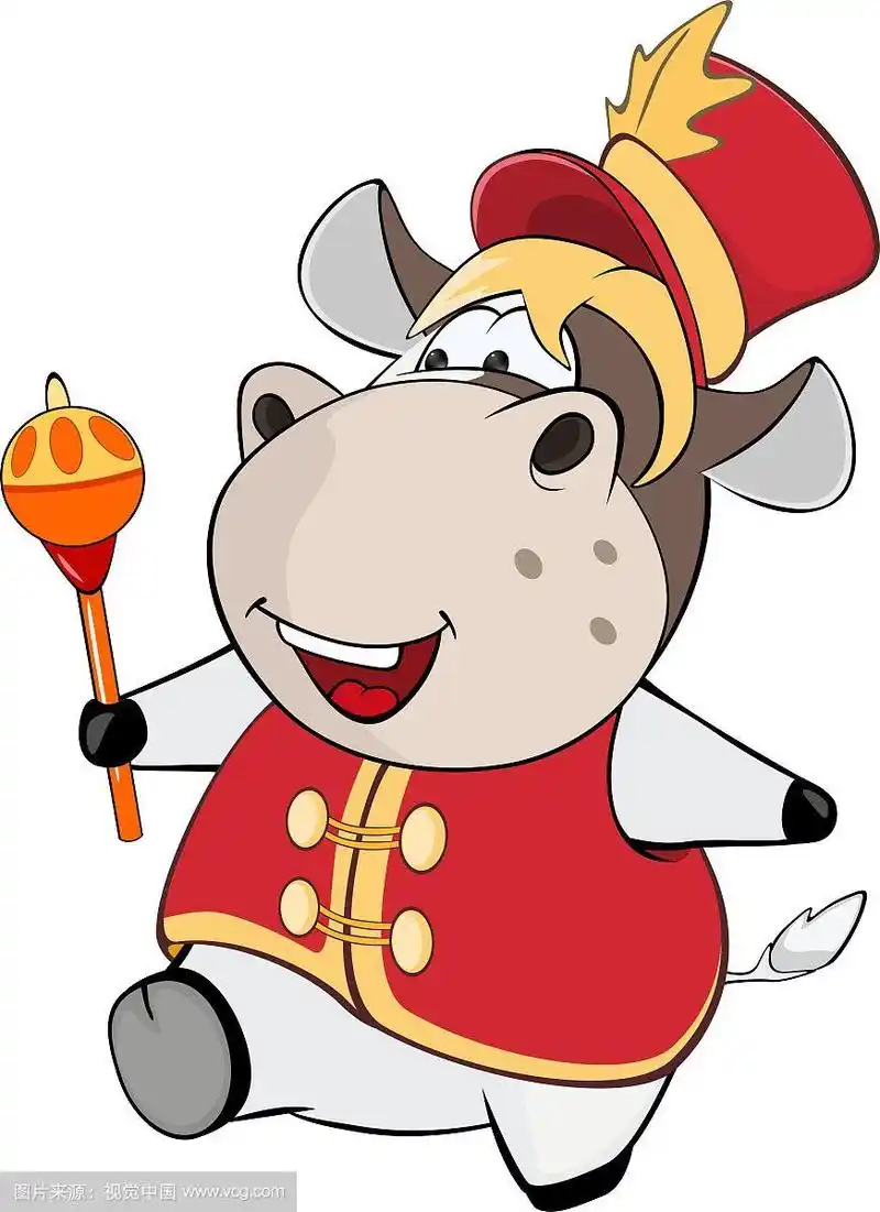 可爱的奶牛卡通人物