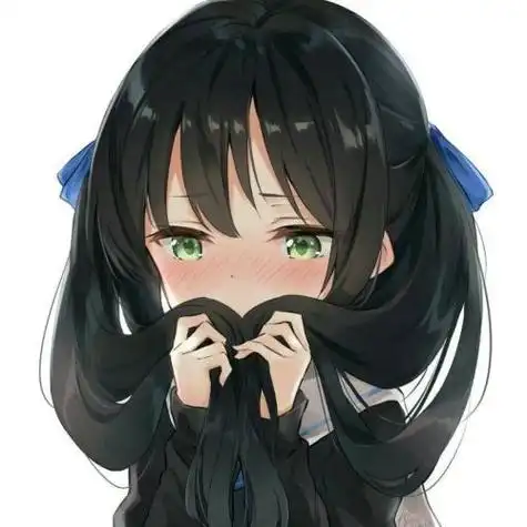 动漫女生头像害羞捂脸