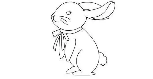 简单彩色小兔子简笔画怎么画可爱呆萌小兔子简笔画教学图解