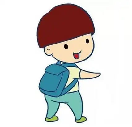 背起书包上学校背书包的小朋友简笔画背着的小书包去上学女孩简笔画背