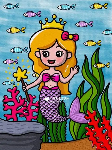 1一9岁儿童画公主1一9岁儿童画公主美人鱼
