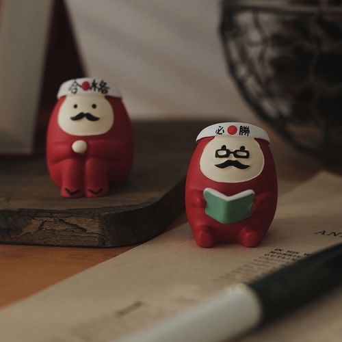 高考必胜日式达摩装饰摆件可爱猫和风家居桌面装饰品毕业礼物