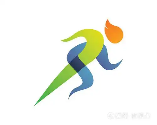 现代夏季运动标志符号-运行剪影