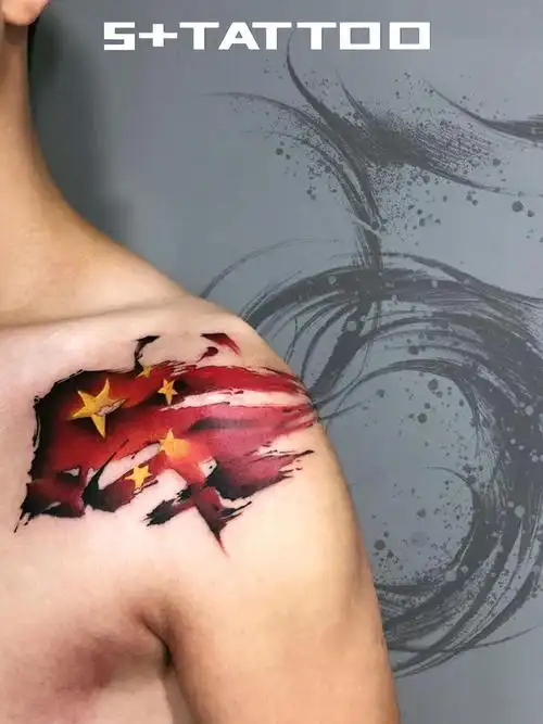 国旗_纹身图案手稿图片_圈圈的纹身作品集