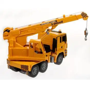 双鹰遥控工程汽车重型吊机工地作业车玩具车模型儿童益智小汽车模型