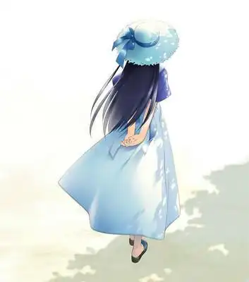 森系浪漫唯美女生背影长发女孩背影简笔画森系小清新插画简笔画