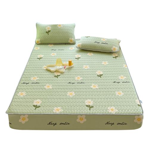 直销新品夏季冰丝乳l胶凉席床笠单件床罩席梦思床垫保护罩2023年