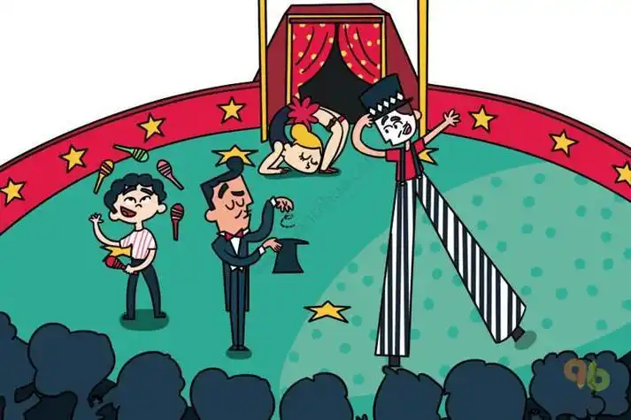 儿童演出舞台简笔画