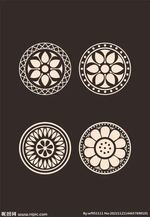 中国风古典国潮镂空花朵纹理