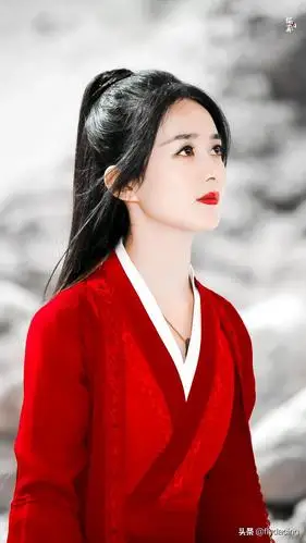 赵丽颖红色长衫古装简直太美了