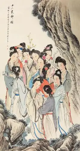 0137 十二花神图 镜片 纸本