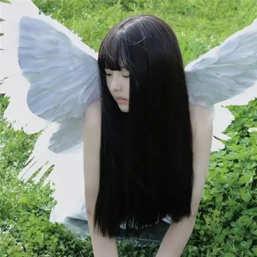 仙气十足头像女生带翅膀 复古文艺带翅膀的天使女头图片_女生头像