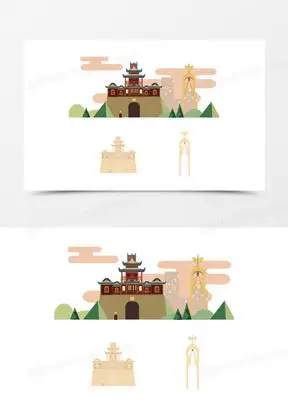 宁夏地标凤凰碑银川鼓楼