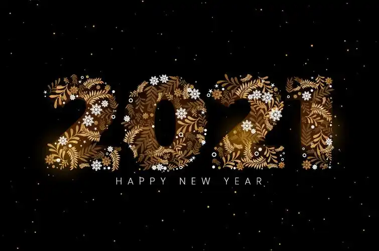 创意数字设计2021新年快乐背景矢量素材eps