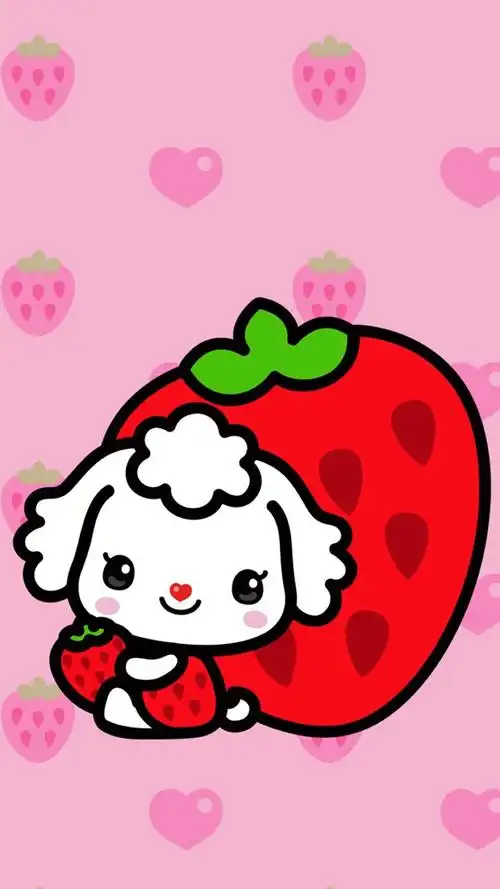 爱吃草莓的白羊座_可爱壁纸图片_爱扣扣网