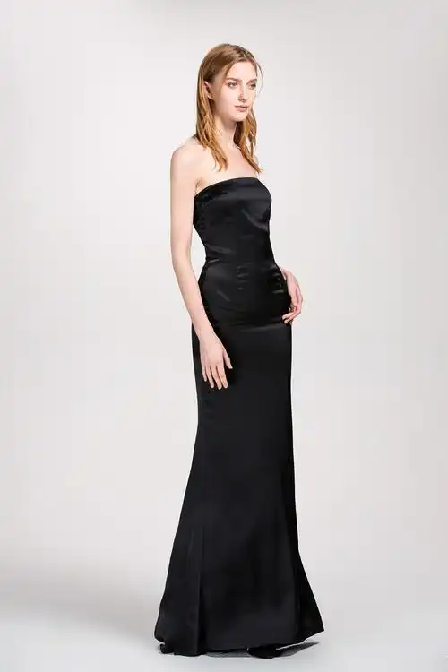 光泽质感真丝晚礼服