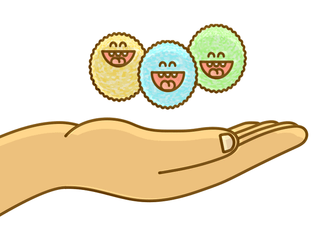 手掌gif弹跳gif小球gif可爱gif