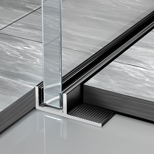 铝合金卫生间隔断淋浴房预埋玻璃卡槽收边条形包边条收边条