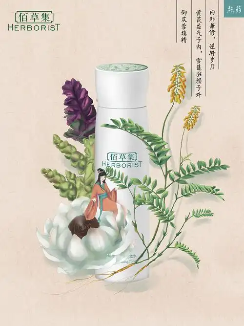 毕业设计佰草集系列海报