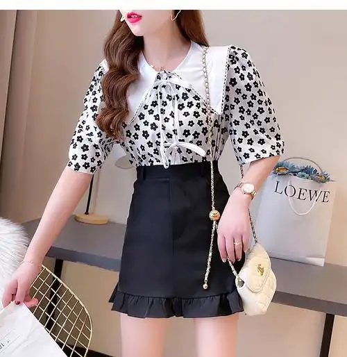 琪泡泡21年连衣裙女装大码春夏季新款两件套套装裙子女士小个子韩版