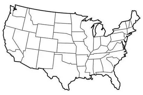 美国地形图简笔画手绘美国地图简笔画美国地形图简图美国地图轮廓简笔