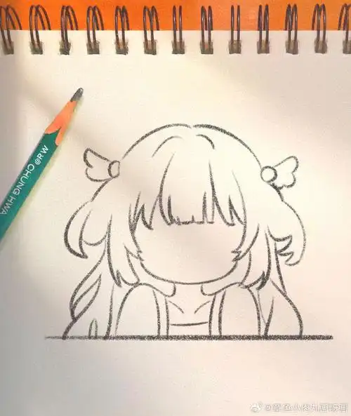 可爱动漫少女简笔画简笔画超话#新星闪光计划