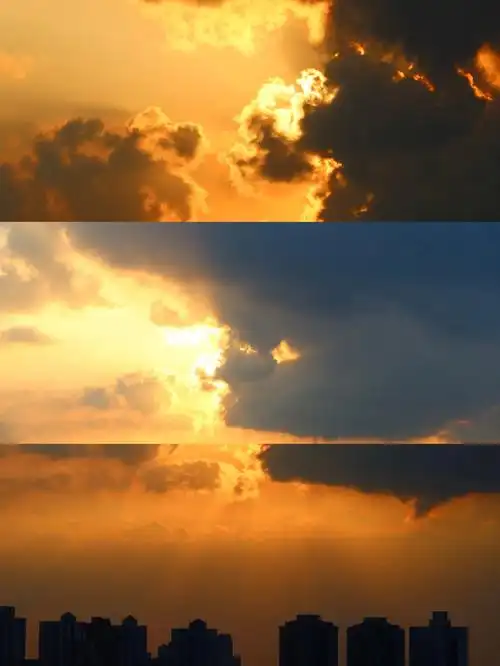 0731上海日落当丁达尔效应出现