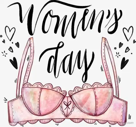 彩绘矢量女性内衣png素材透明免抠图片-卡通手绘