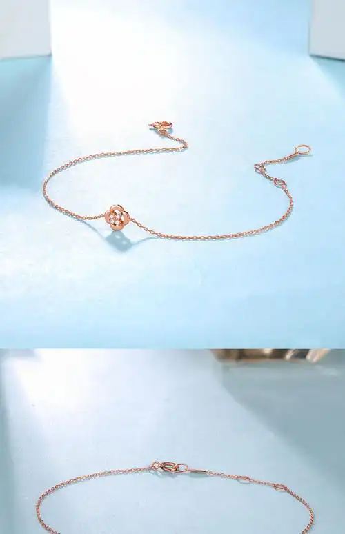 tsl谢瑞麟18k金钻石手链女款时尚玫瑰金镶钻手链手饰sy135