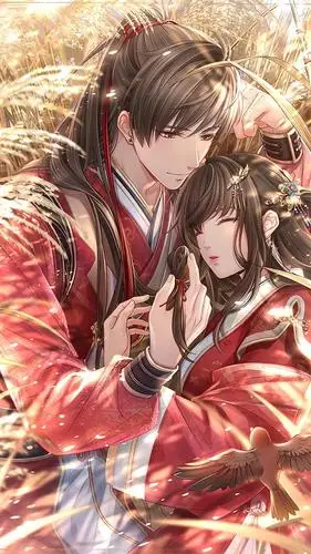 恋与制作人,古风婚礼插画,烛影良宵羡煞旁人