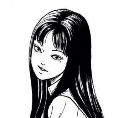 富江动漫头像黑白伊藤润二漫画头像