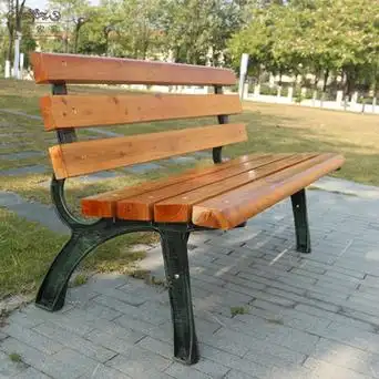 公园椅靠背实木小区休息椅广场条凳室外户外长椅景观工厂商场座椅
