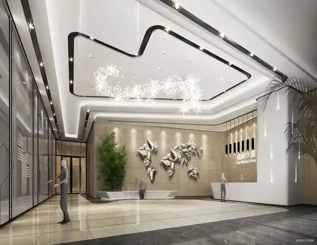 办公楼首层大堂效果