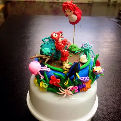 jessicadiy超轻粘土作品---金鱼姬波妞的海底奇遇