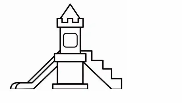 早教简笔画:和宝宝一起画游乐场滑滑梯