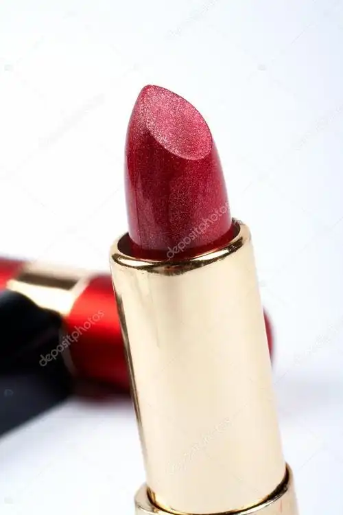 tube of red lipstick.