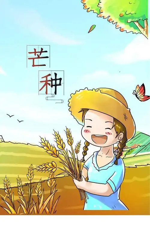 芒种精美插图插画及芒种文案,收藏转发