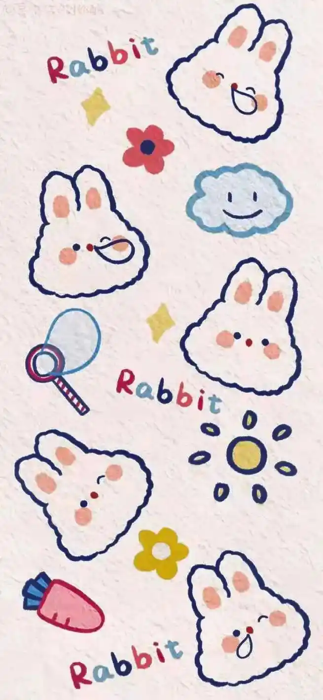 qq萌萌的小兔兔,可爱壁纸来袭#好看壁纸 #卡通壁纸 - 抖音