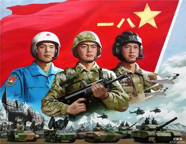 蔡循生油画军旅题材5