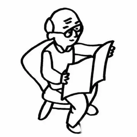 爷爷头像卡通简笔画