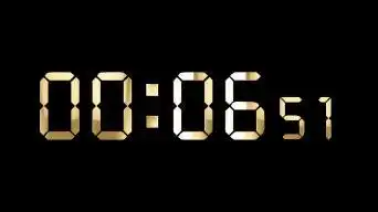 4k金色液晶数字倒数10秒钟精确毫秒视频素材