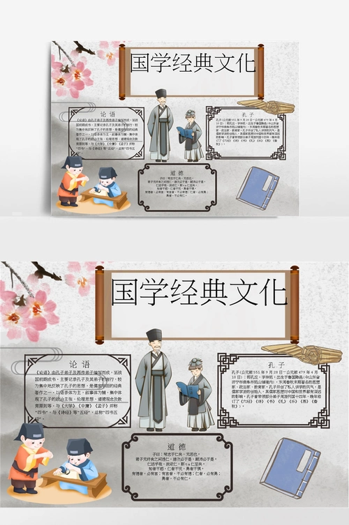 中国风国学经典文化手抄报