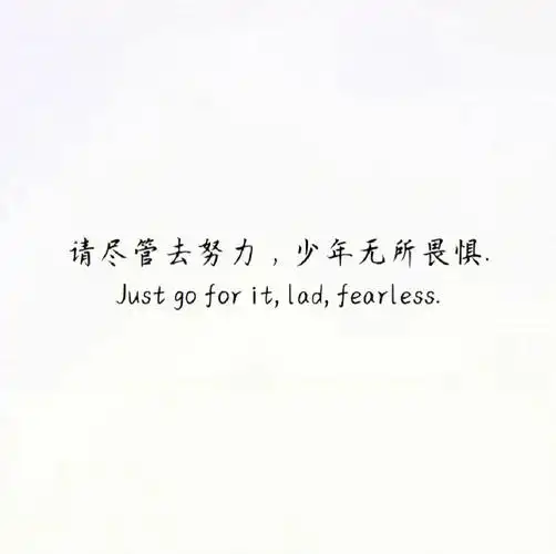 励志文案尽管去努力少年无所畏惧