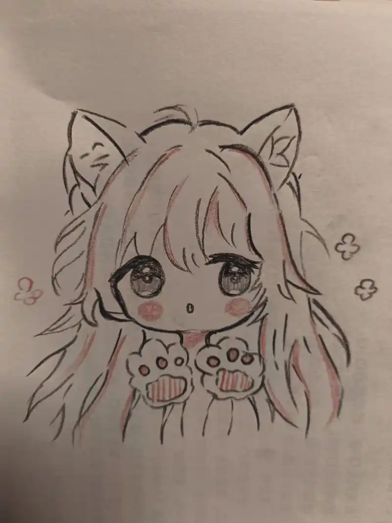 可爱动漫过程图教程#一学就会的简笔画 #动漫人物绘画 #跟着