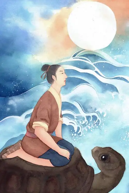 本作品是为《中国民间传说故事》绘制插图,这本书中的故事歌颂了人物