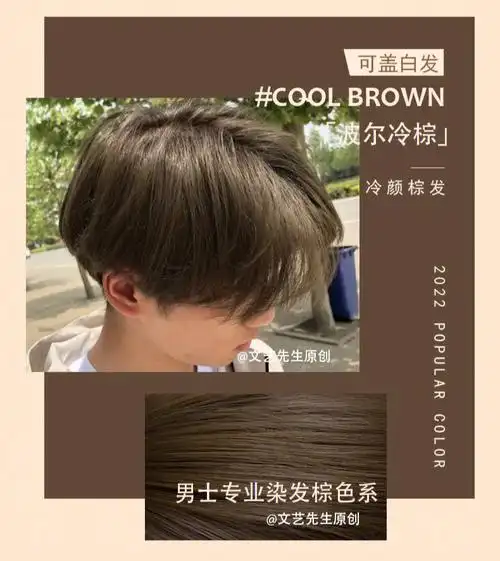 棕色,蓝黑色,咖啡色,黑茶色929292这几款发色是比较适合男士