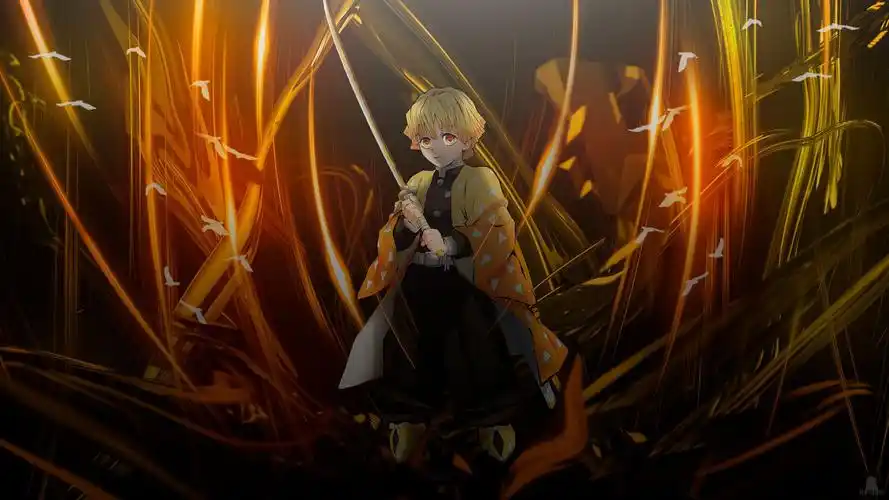 【鬼灭之刃丨我妻善逸】电脑壁纸丨高清壁纸丨超清壁纸丨手机动漫壁纸