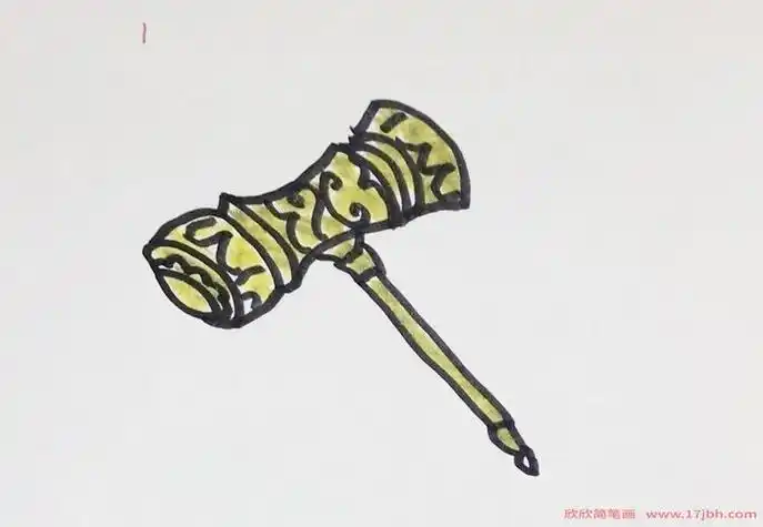 幼儿简笔画锤头