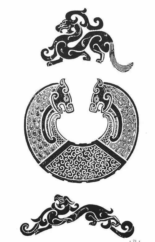 ▼· 鱼纹 ·鱼纹是中国传统寓意纹样,中国古代青铜器纹饰之一,图案